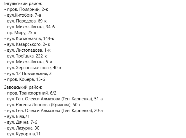 Где в Николаеве можно набрать питьевую воду, если отключили свет (адреса)