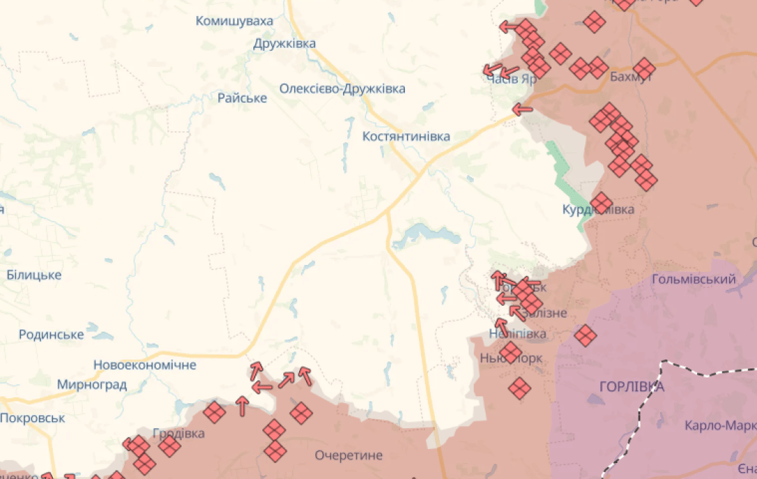 ВС РФ имеют продвижение в 11 населенных пунктах на Донбассе.